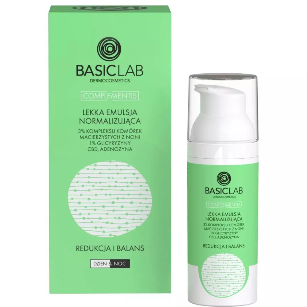 BasicLab Complementis ahká emulzia s 3% komplexom kmeňových buniek 1% glycyrrhizínu, CBD a adenozínom 50 ml