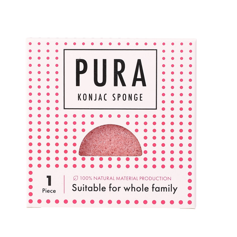 Pura Konjac Sponge Houba Na Mytí Obličeje Ružová