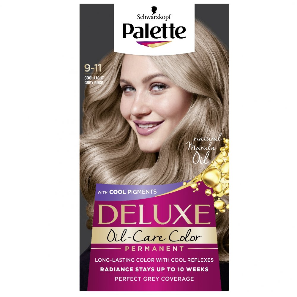 Deluxe Oil-Care Color Farba Do Włosów Trwale Koloryzująca Z Mikroolejkami 9-11 Chłodny Lekki Różany Blond