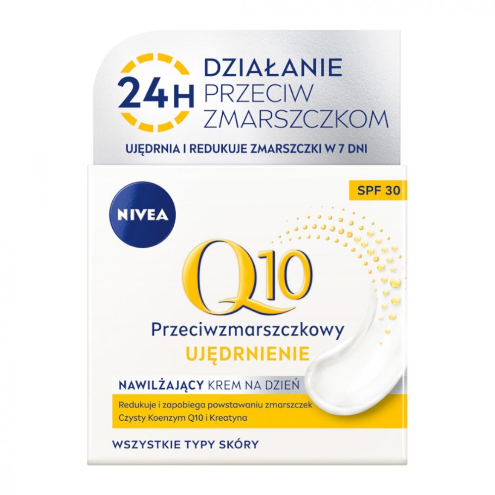 Nivea, Q10 Spevňujúci hydratačný denný krém proti vráskam SPF30 50ml