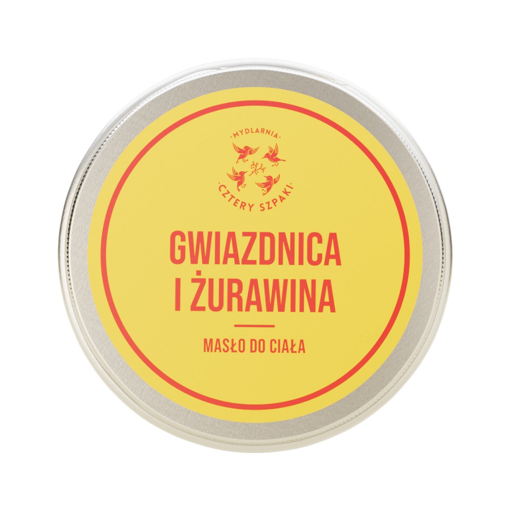 Mydlarnia Cztery Szpaki, telové maslo s hviezdičkami a brusnicami 150ml