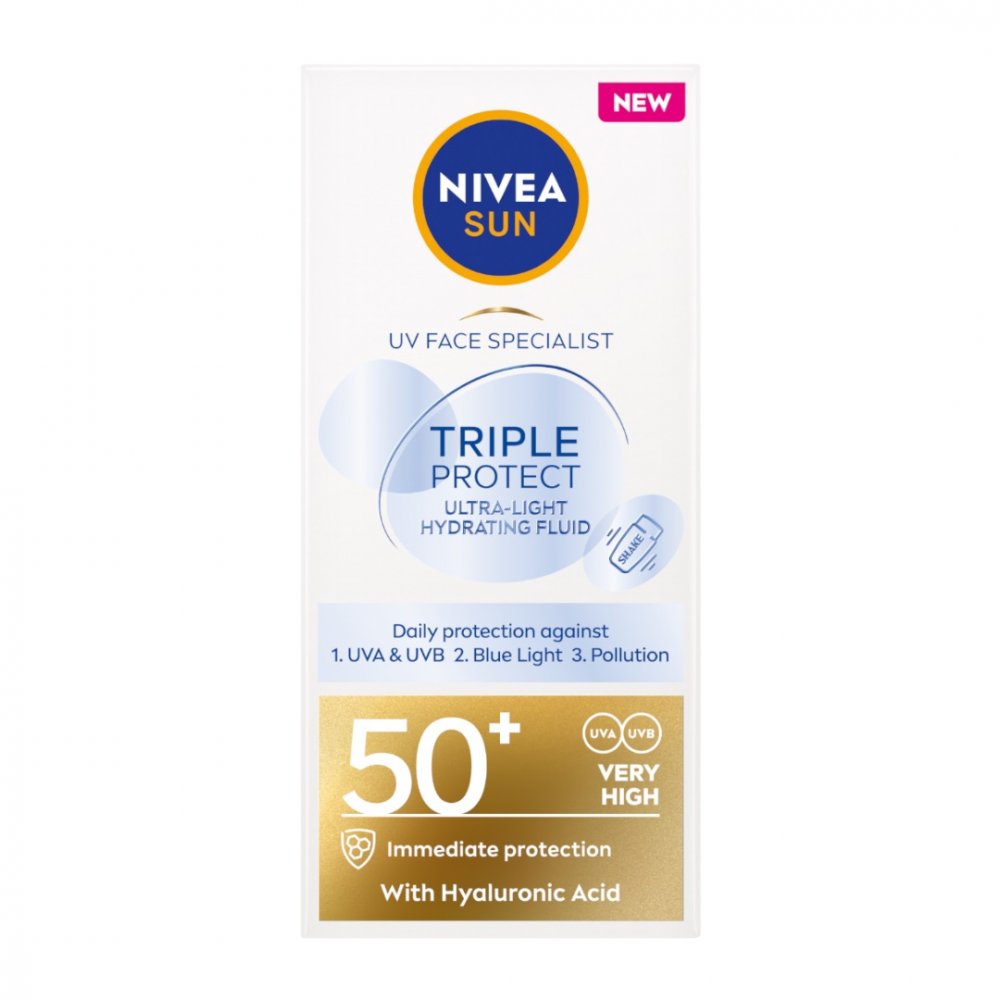 Nivea Sun Triple Protect SPF50+ hydratačný opaľovací krém 40 ml
