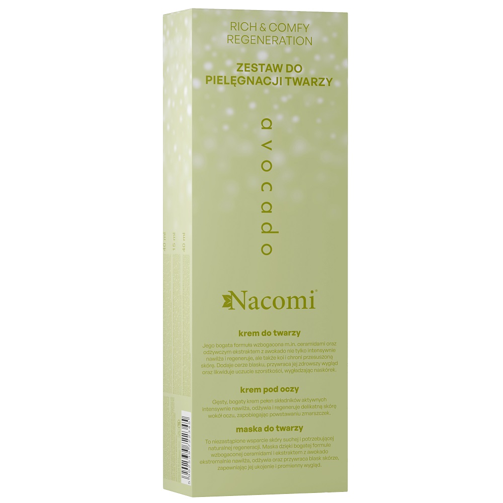 Nacomi Rich & Comfy Nacomi Rich & Comfy regeneračná maska na tvár 40 ml + Nacomi Rich & Comfy regeneračný krém 40 ml + Nacomi Rich & Comfy regeneračný očný krém 15 ml