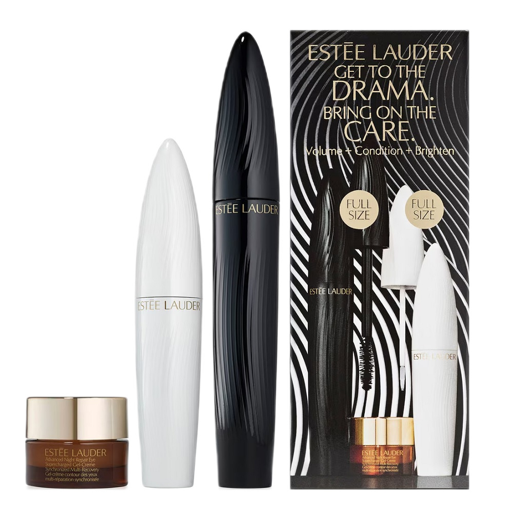 Estée Lauder Get To The Drama set řasenka 8ml + sérum na řasy a obočí 6ml + oční krém 5ml
