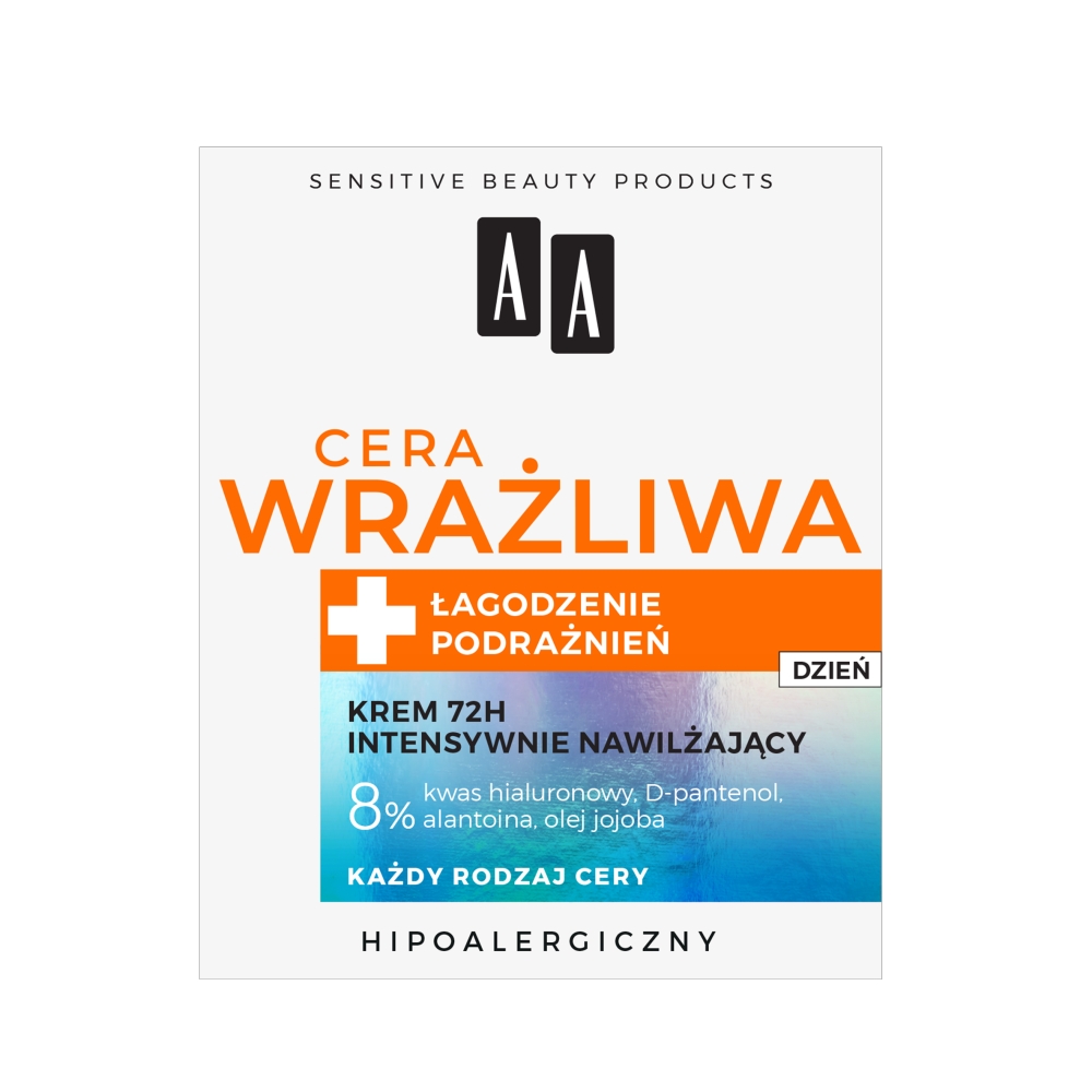 AA, Citlivá pleť Intenzívny hydratačný denný krém 72H 50ml