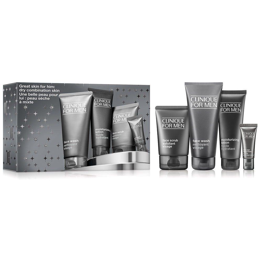 Great Skin For Him Face Wash Set + Face Scrub + Anti-aging Eye Cream + Moisturizing Fac…