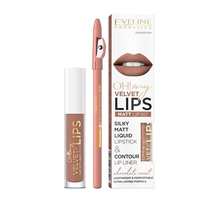 Oh! My Velvet Lips Liquid Matt Lip Kit Matný Rúž + Ceruzka Na Pery 11 Cookie Milkshake 3