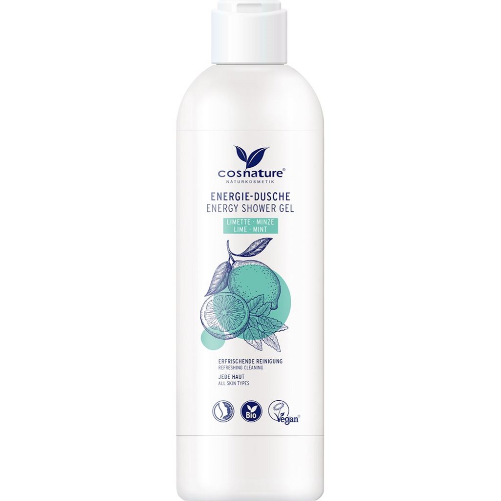 Cosnature, sprchový gél prírodný energizujúci sprchový gél s limetkou a mätou 250ml