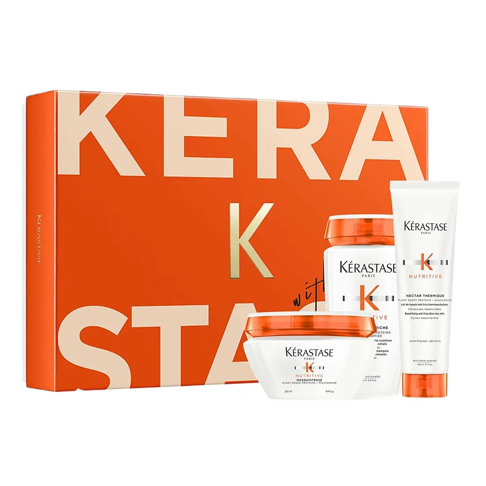 Kérastase Nutritive Vánoční Sada - Šampon Bain Satin 250 ml + péče 250 ml + termoochranná péče 150 ml