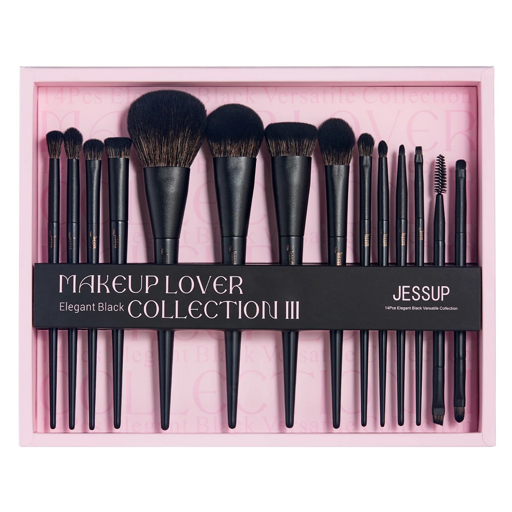 JESSUP Matte Black Versatile Brush Collection sada štětců na make-up 14ks. T336