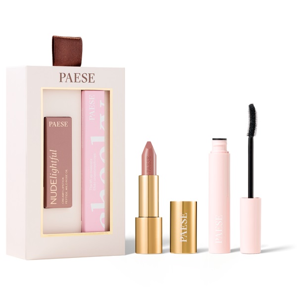 Cheeky Nude Look Zestaw Tusz Do Rzęs + Pomadka Do Ust