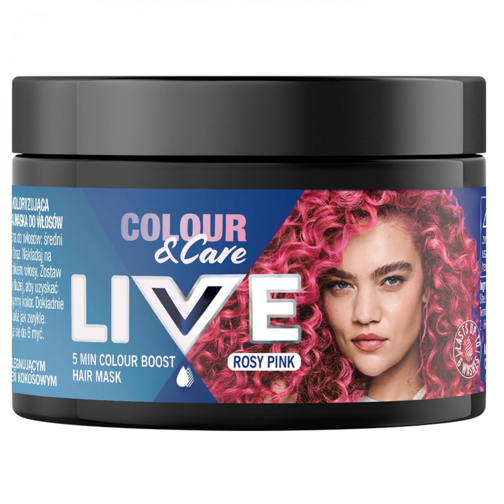 Live Colour&Care 5 Minútová Maska Na Farbenie A Ošetrenie Vlasov Rosy Pink 150ml