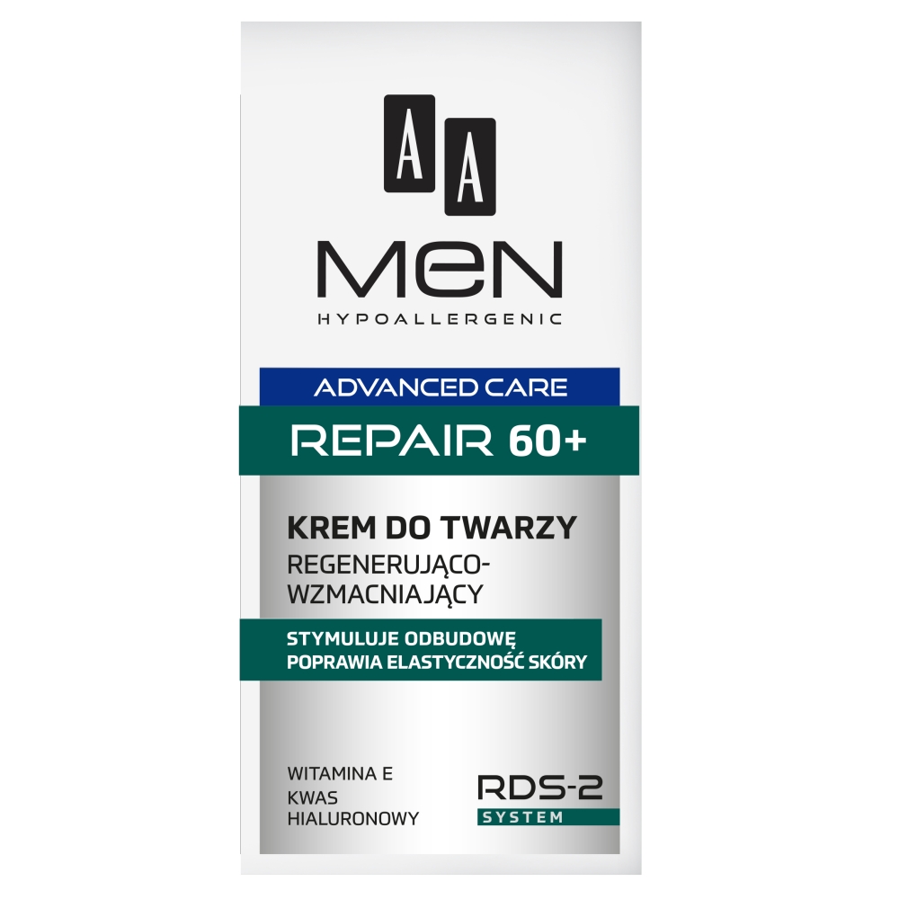 AA Men Advanced Care Repair 60+ regeneračný a posilňujúci krém na tvár 50 ml