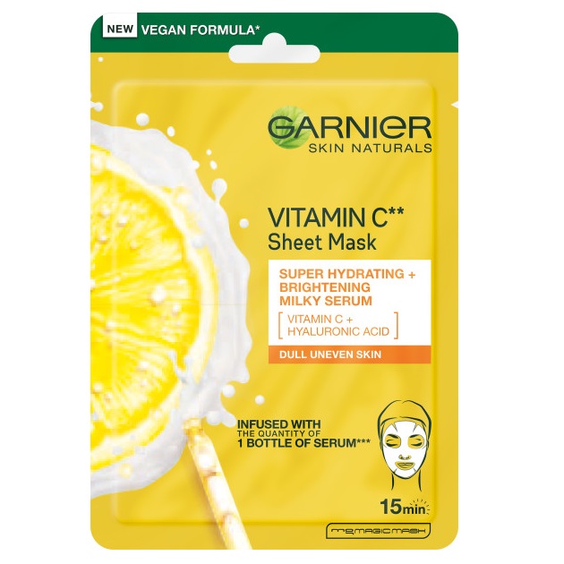Skin Naturals Vitamin C Sheet Mask Nawilżająca Maska Na Tkaninie Z Witaminą C