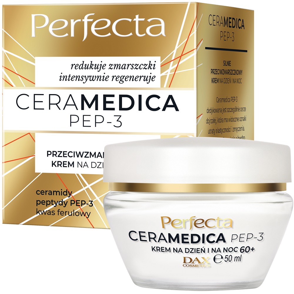 Perfecta Ceramedica Pep-3 silný denný a nočný krém proti vráskam 60+ 50ml