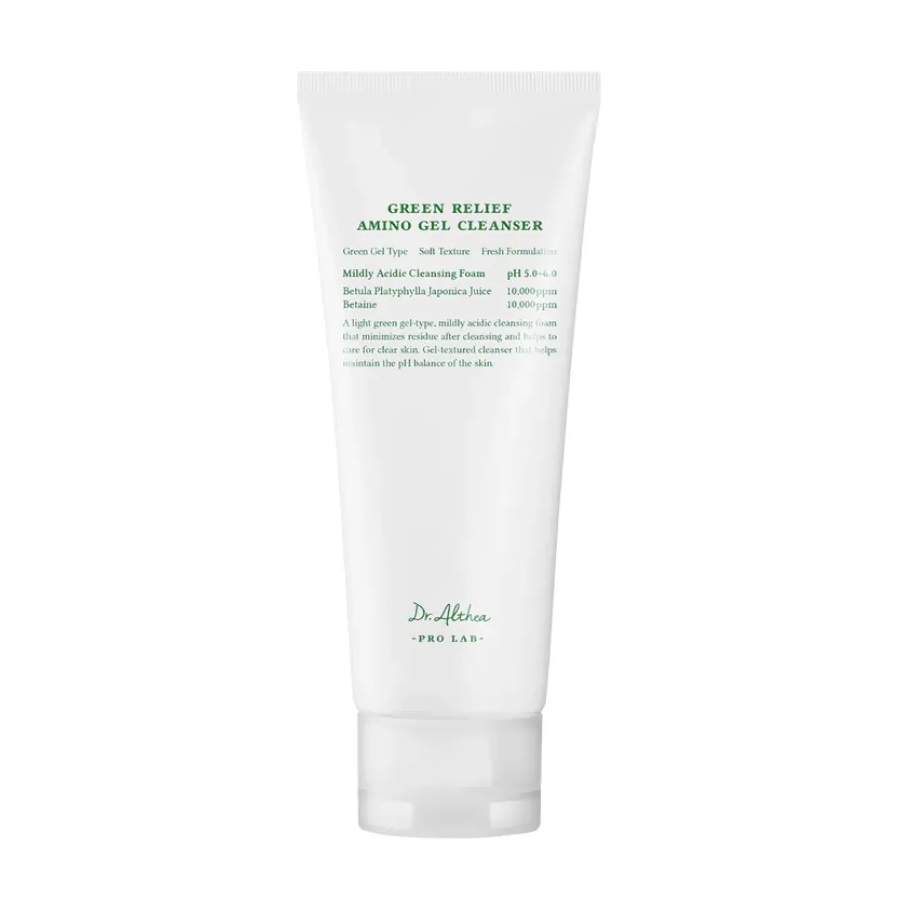 Green Relief Amino Gel Cleanser Gentle Facial Cleansing Gel