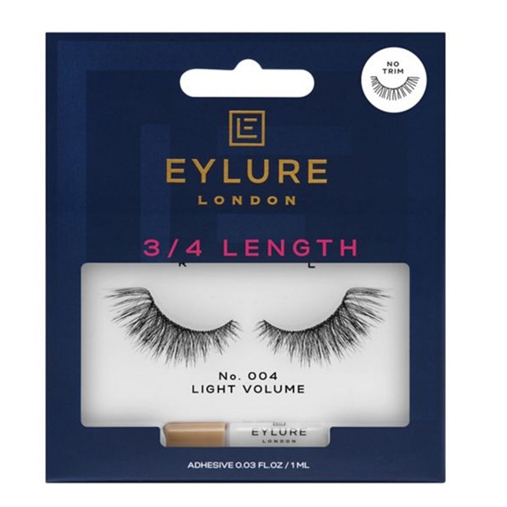 Eylure, umelé riasy 3/4 dĺžky s účinkami zahustenia lepidlom è. 004