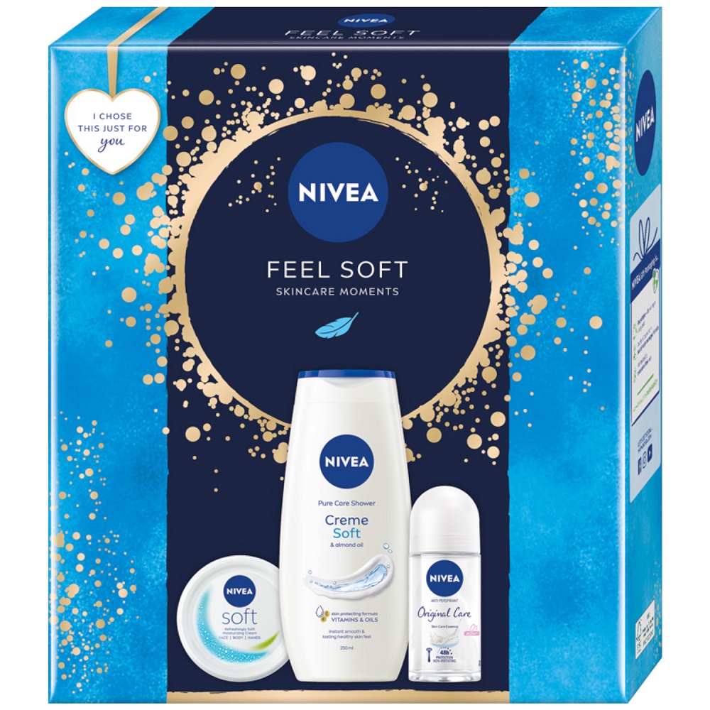 Feel Soft Antiperspirant Roll-on + Intenzivní Hydratační Krém + Sprchový Gel 15