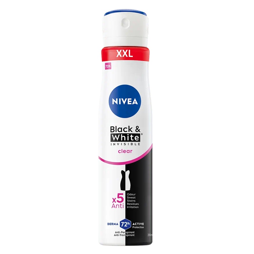 Black&White Invisible Clear Antyperspirant Spray