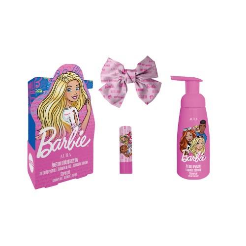 Zestawy Pielęgnacyjne Barbie Set Sprchový Gél 300ml + Balzam Na Pery 3,8g + Sponka Do Vlasov