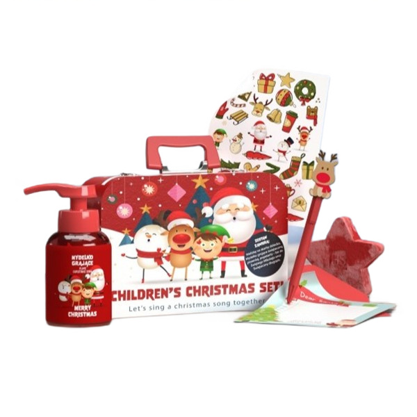 Children's Christmas Set Grające Mydełko + śWiąteczna Skarpeta Na Prezenty 1szt + Nakle…