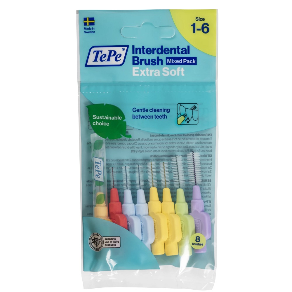 Extra Soft Mixed Pack Szczoteczki Do Przestrzeni Międzyzębowych 0.45-1.1mm 8szt