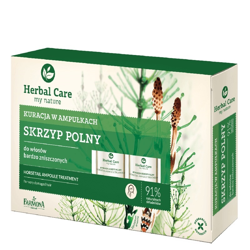 Herbal Care Skrzyp Polny Kuracja W Ampułkach Do Włosów Bardzo Zniszczonych