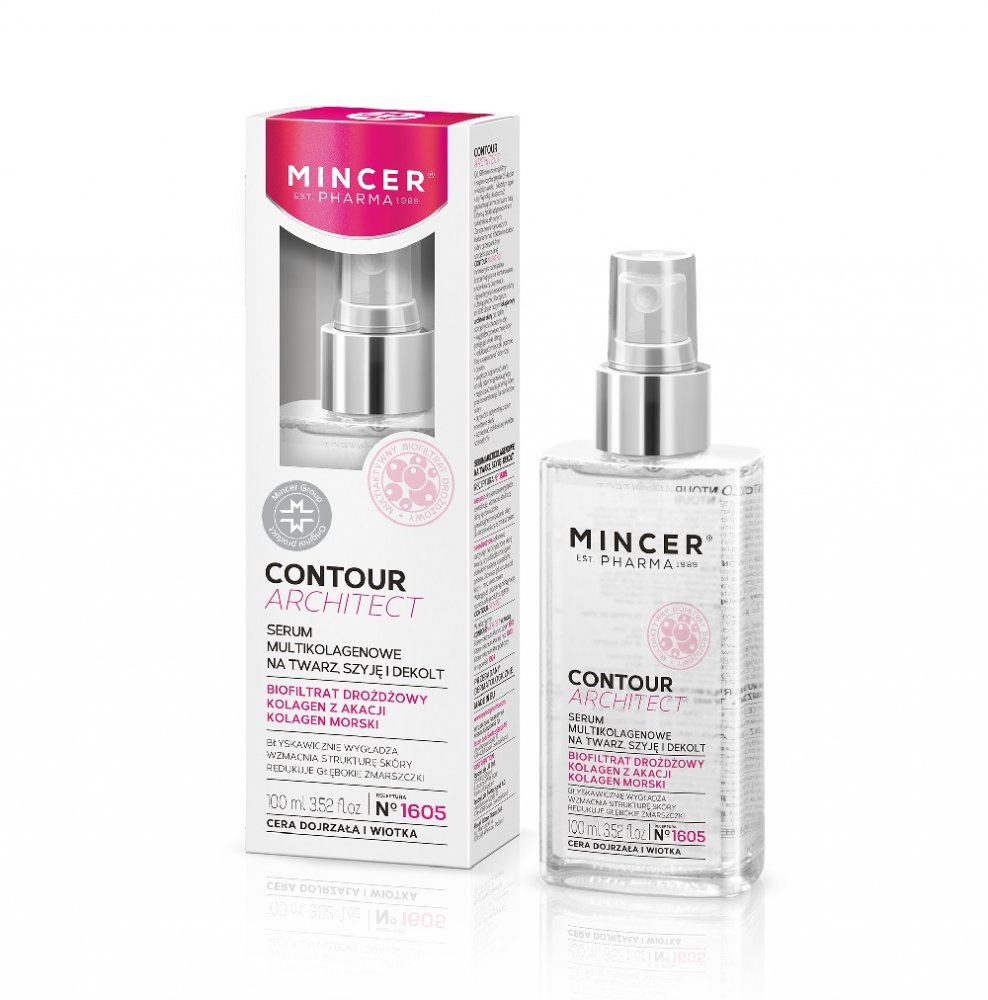 Mincer Pharma, Multikolagénové sérum Contour Architect na tvár, krk a dekolt na zrelú a ochabnutú pleť č. 1605ml 100ml
