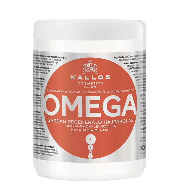 Kallos Cosmetics Omega maska pro regeneraci vlasů 1000 ml