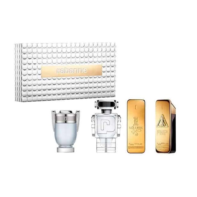 Paco Rabanne MINIATURE SET PACO RABANNE One Million EDT 5ml + One Million Elixir Intense EDP 5ml + Invictus EDT 5ml + Phantom EDT 5ml