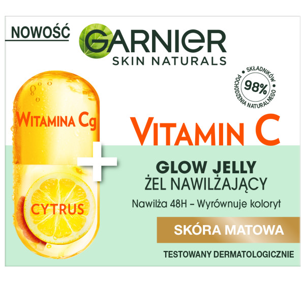 Skin Naturals Vitamin C Glow Jelly żEl Nawilżający Do Twarzy Witamina Cg + Cytrus