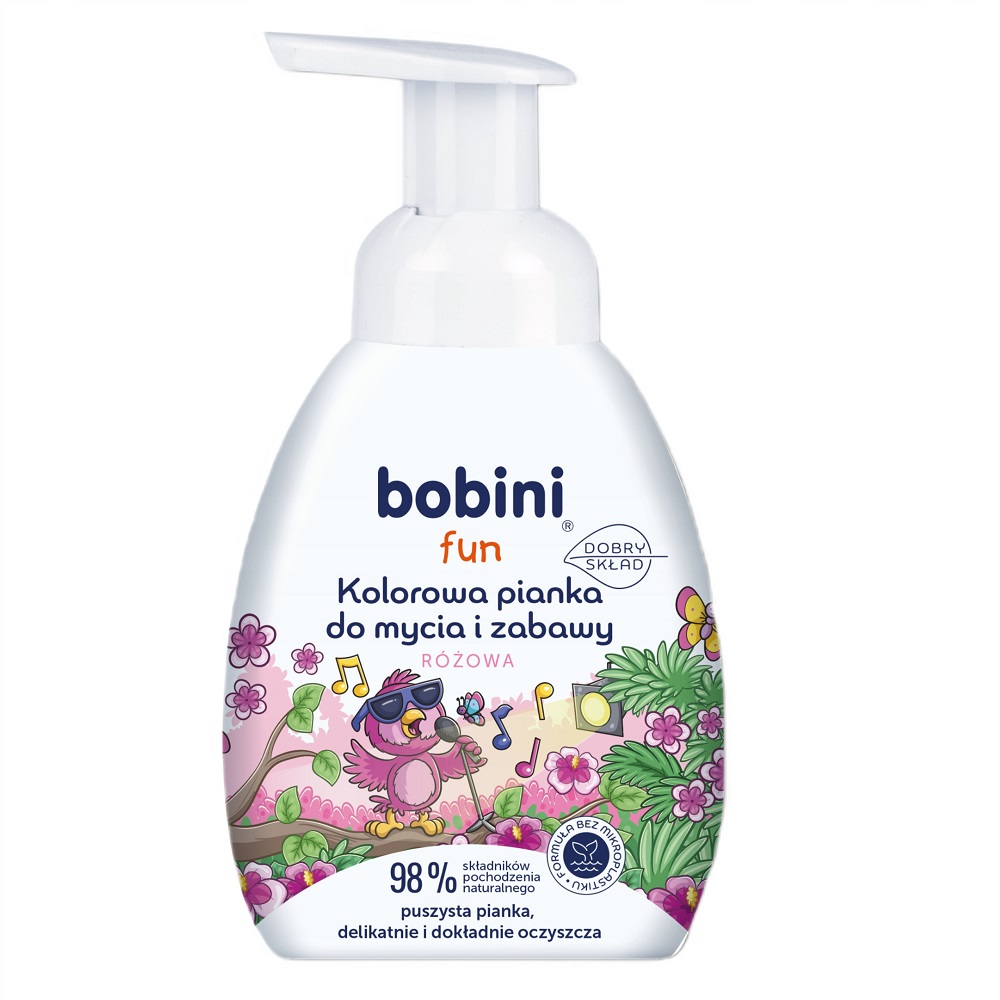 Fun Kolorowe Pianki Zábavná Farebná Pena Na Umývanie A Hranie Ružová 300ml