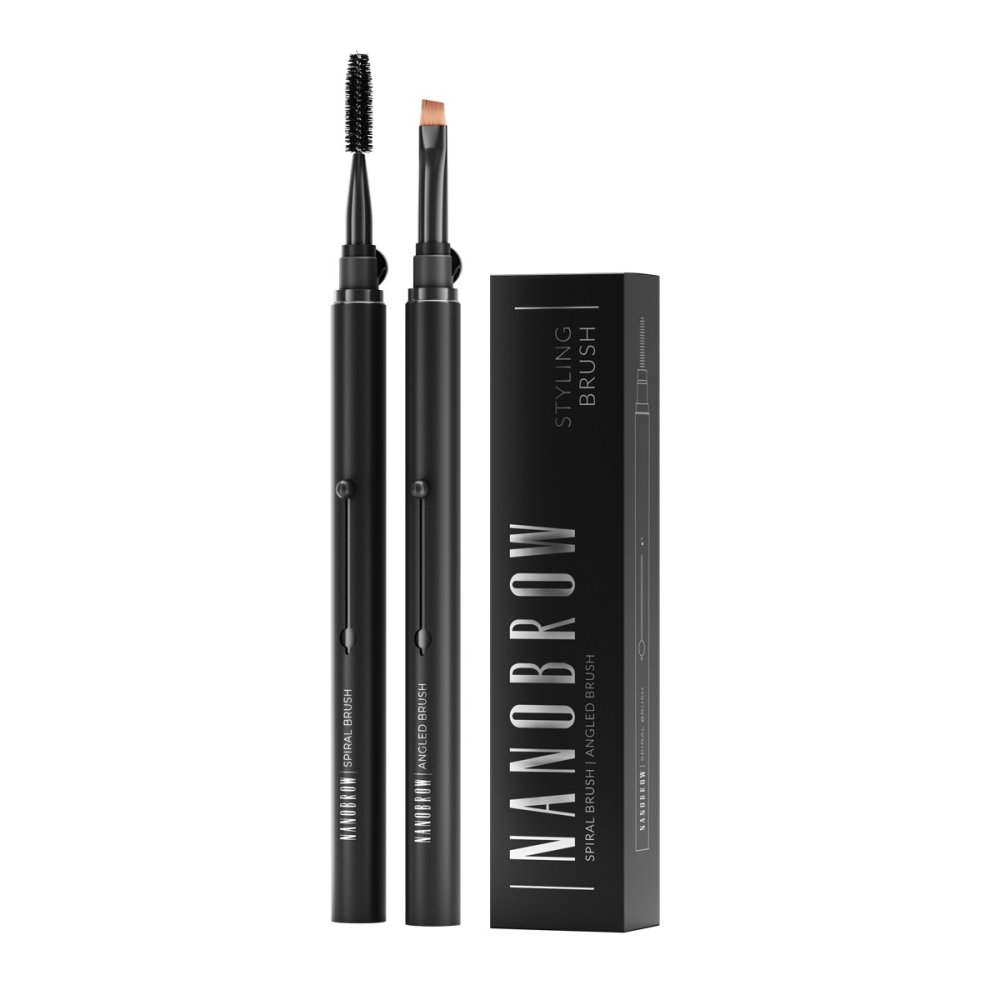 Akcesoria Styling Brush – Retractable Brush For Applying Cosmetics + Brush For Combing And Shaping Eyebrows And Eyelashes