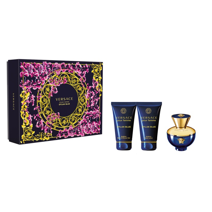 Versace, Pour Femme Dylan Blue sada parfumovaná voda 50ml + sprchový gél 50ml + telové mlieko 50ml