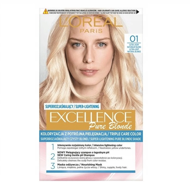 Excellence Creme Farba Do Włosów 01 Super Jasny Blond Naturalny