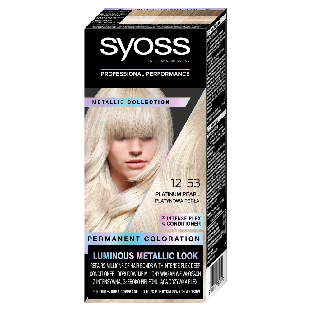 Syoss Metallics Collection 12-53 Perleťovo platinový 50 ml