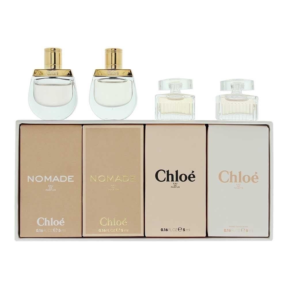 Chloe Les Parfums sada Chloe Eau de Parfum 5ml + Nomade Eau de Parfum 5ml + Nomade Eau de Toilette 5ml + Rose Tangerine Eau de Toilette 5ml
