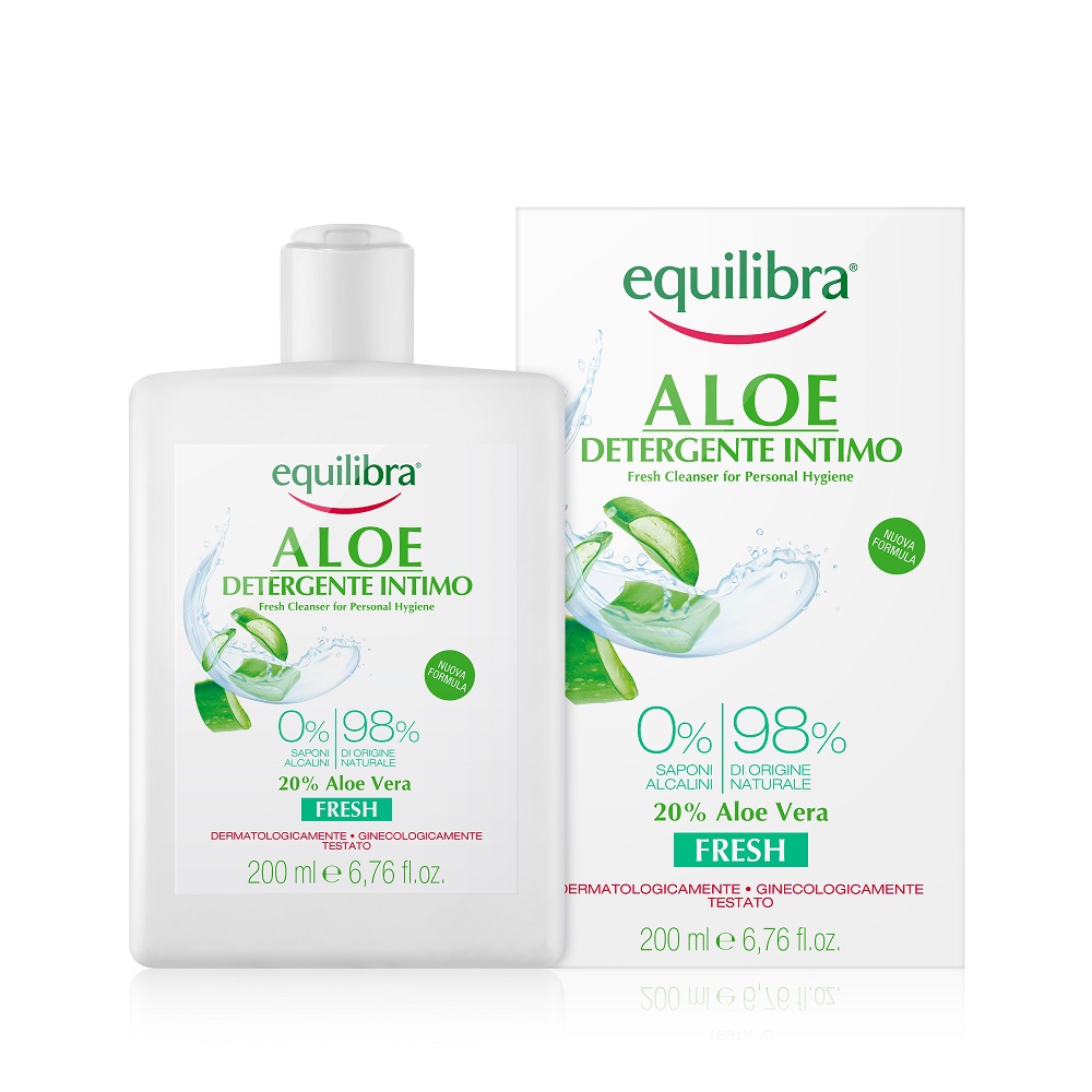 EQUILIBRA_Aloe čistiaci gél na osobnú hygienu Aloe Vera gél na intímnu hygienu 200ml