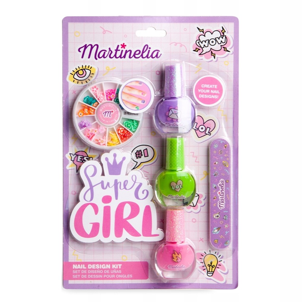 Super Girl Nail Polish Set + Nail Set + Nail File + Nail Stick